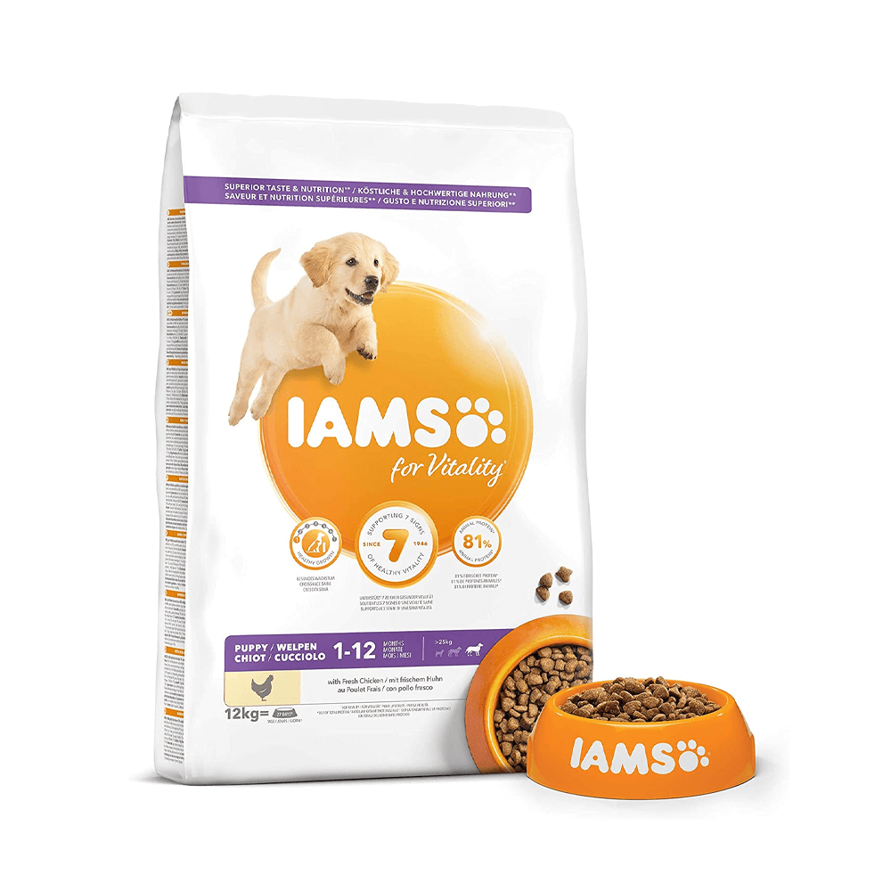 Iams for Vitality Large Breed Puppy Fresh Chicken Dog Food 12kg 